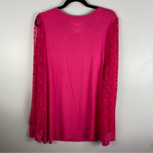 TORRID Pink Super Soft Dot Mesh Sleeve Top 2X NWT - Picture 12 of 12